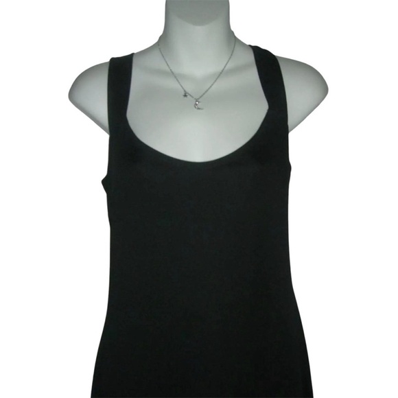 Edith Flagg Dress Three Flaggs Vintage 70s Black Maxi Audrey Hepburn Classic Lbd - Picture 8 of 11